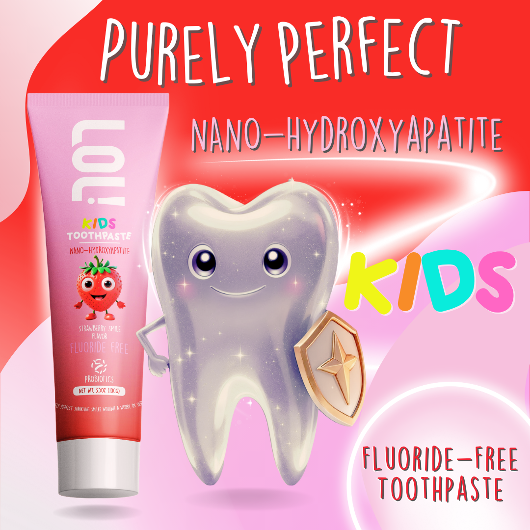 LOL Fluoride Free Toothpaste Kids with Nano Hydroxyapatite (n-HA) (Strawberry)