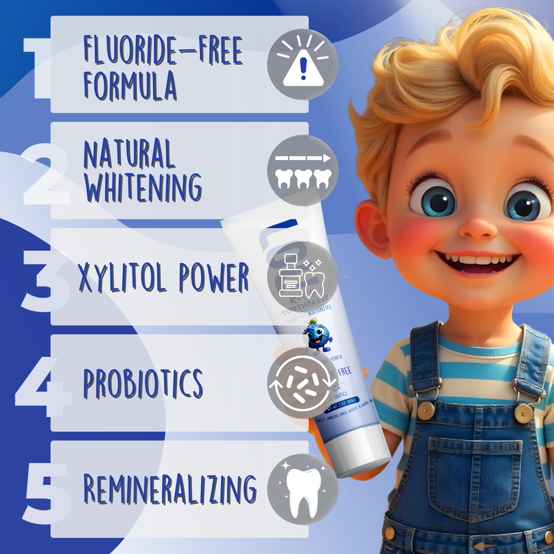 LOL Fluoride Free  Toothpaste Kids (Blueberry)