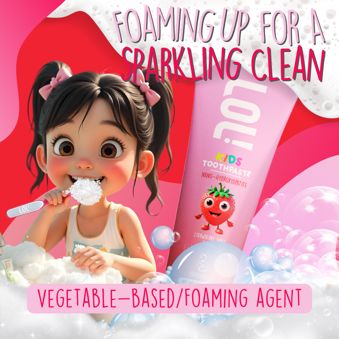 LOL Fluoride Free Toothpaste Kids with Nano Hydroxyapatite (n-HA) (Strawberry)