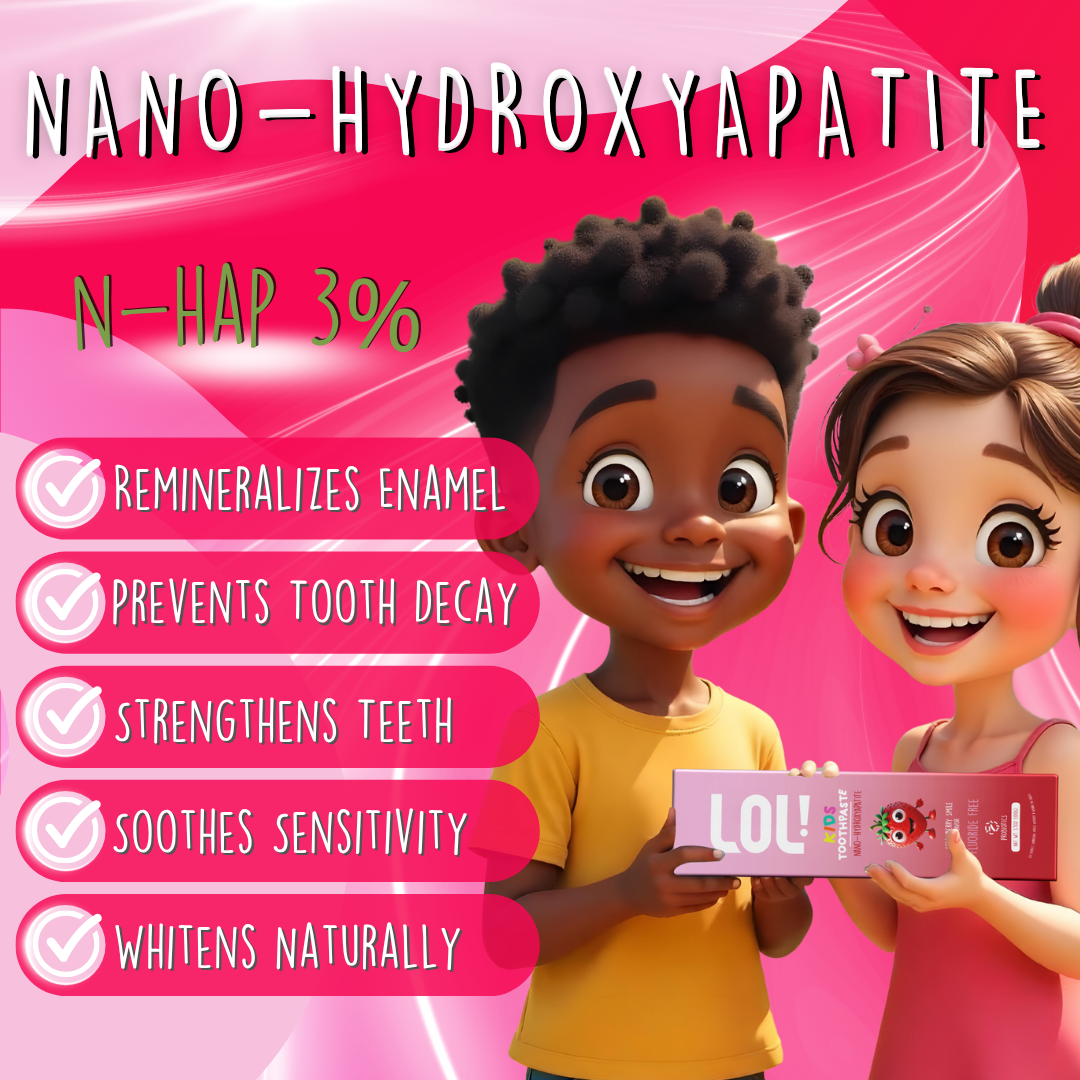 LOL Fluoride Free Toothpaste Kids with Nano Hydroxyapatite (n-HA) (Strawberry)