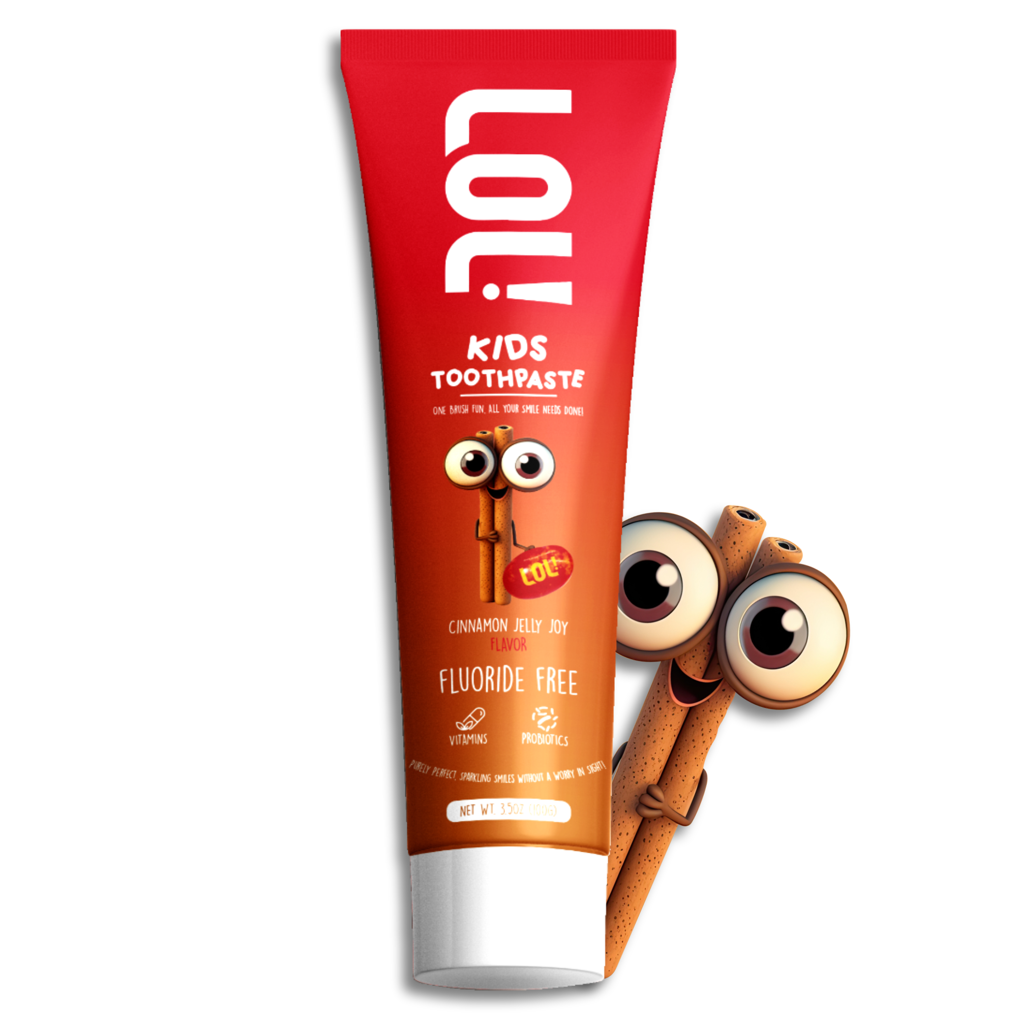 LOL Fluoride Free Toothpaste Kids with Nano Hydroxyapatite (n-HA) (Cinnamon)