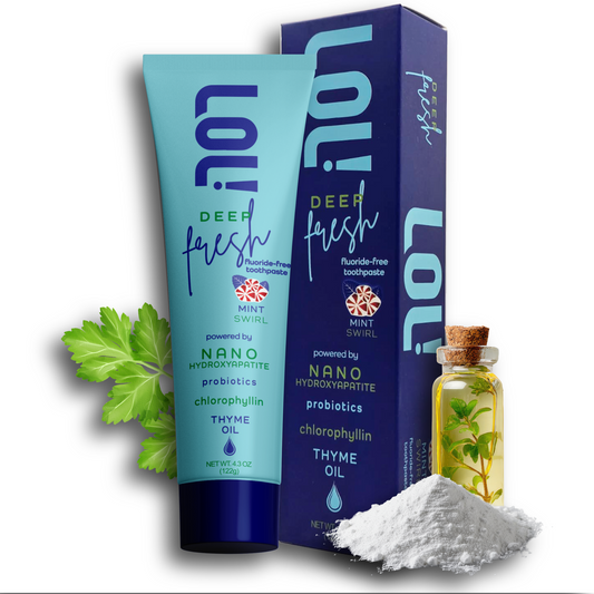 Case of 12 — LOL! Deep Fresh Mint Swirl Toothpaste 4.3 oz
